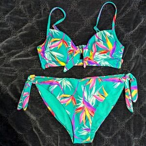 Neon Tropical Bikini Set